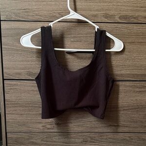 SHEIN Black Ribbed Tank Top